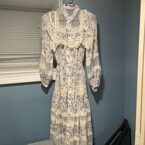 Zimmermann XS Dress Fall 2019 collection mock neck dress with slip